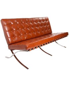furnfurn 2 zits bank 2 seat sofa | Rohe replica Barcelona Pavillion