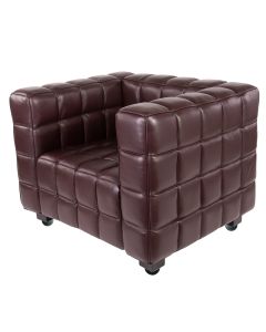 Josef Hoffman replica Kubus Chair | lounge stoel bruin
