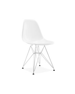 Eames replica DS-rod | eetkamerstoel Glasvezel wit