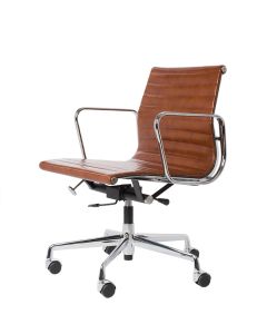 furnfurn kontorstol læder | Eames replika EA117
