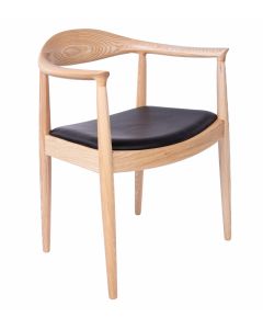 furnfurn jadalnia krzesło Skóra | Wegner replika kennedy chair