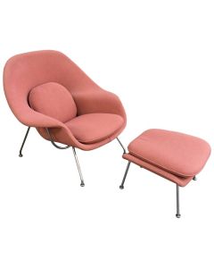 furnfurn chaise longue avec hocker | Eero Saarinen réplique Womb