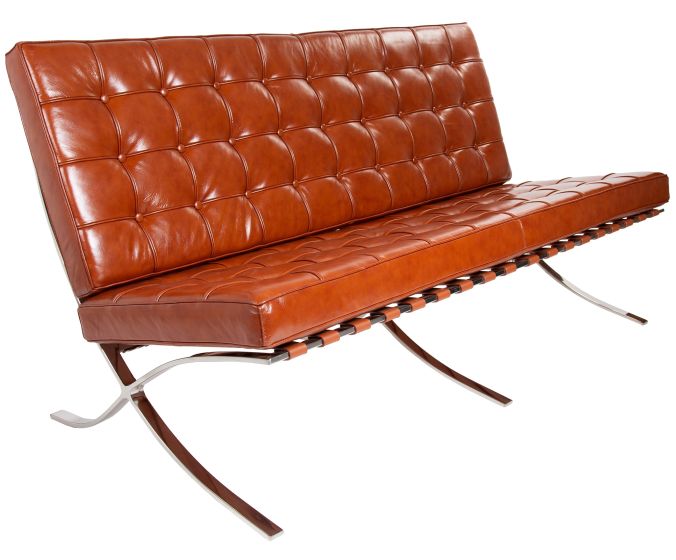 furnfurn 2 personers sofa 2 personers sofa | Rohe replika Barcelona Pavillion