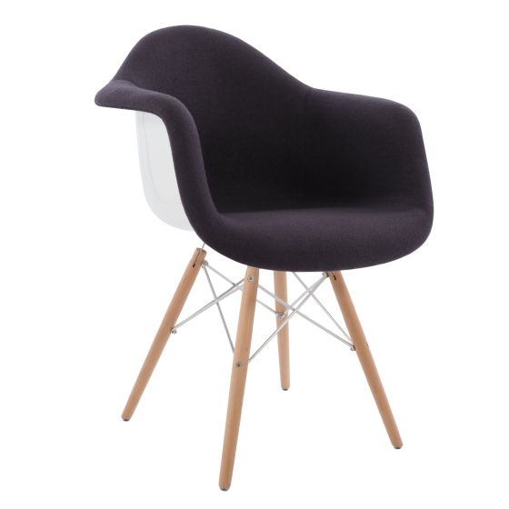 furnfurn spisebordsstol polstret | Eames replika DA-wood