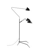 Serge Mouille Contemporary | Lampadaire 3-bras noir