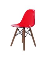 furnfurn barnstol junior genomskinlig | Eames kopia DS-wood