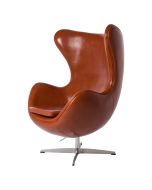 furnfurn Lounge krzesło Skóra | Arne Jacobsen replika Egg miejsc