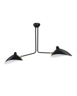 Serge Mouille Contemporary | hanglamp 2-arm zwart