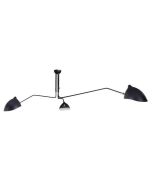 Serge Mouille Contemporary | hanglamp 3-arm zwart