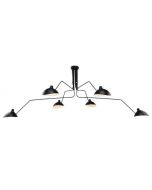 Serge Mouille Contemporary | anheng lys 6-arm svart