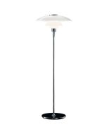 Henningsen replica DPH 3/2 | vloerlamp large Chroom glas wit