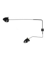 Serge Mouille Contemporary | vegglampe 2-arm svart