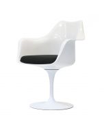 furnfurn chaise de salle à manger siège pivotant avec accoudoirs | Eero Saarinen réplique Tulip chaise