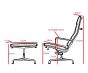 furnfurn chaise longue avec hocker | Eames réplique EA222