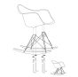 Eames replika RA-rod | bujane Krzesło do jazdy