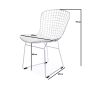 furnfurn eetkamerstoel Wit frame | Harry Bertoia replica Bertoia