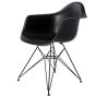 furnfurn Esszimmerstuhl Base schwartz | Eames Replik DA-rod