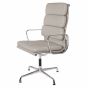 Eames conference chair EA208 high back leather grey