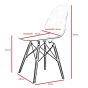 furnfurn Esszimmerstuhl Fiberglas | Eames Replik DS-wood