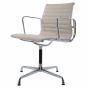 Cadeira de conferência Eames EA108 em couro cinzento