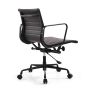 Eames replica bureaustoel EA117 Zwart leder met zwart frame