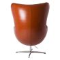 furnfurn lounge stoel Leder | Arne Jacobsen replica Egg stoel