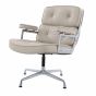 Sedia da conferenza Eames ES108 in pelle grigia