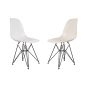furnfurn spisebordsstol sort stel | Eames replika DS-rod