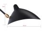 Serge Mouille Contemporary | pendentif 2-bras noir