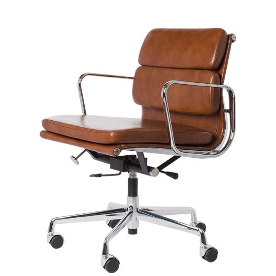 furnfurn bureaustoel Leder | Eames replica EA217