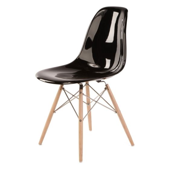 furnfurn Esszimmerstuhl Fiberglas | Eames Replik DS-wood