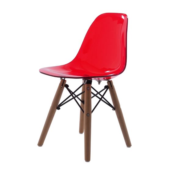 furnfurn Højstol junior gennemsigtig | Eames replika DS-wood