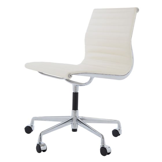 furnfurn conference Chair Leather on castors no arms | Eames replica EA105