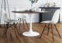 Eero Saarinen replica Tulip Table | eettafel 120cm Bovenblad walnoot Onderstel wit