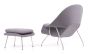 furnfurn chaise longue avec hocker | Eero Saarinen réplique Womb