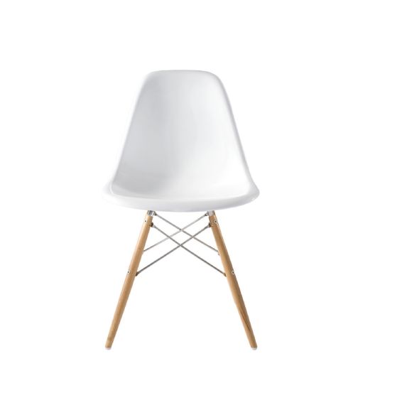Eames réplica cadeira de jantar DSW Fibra de vidro Branco