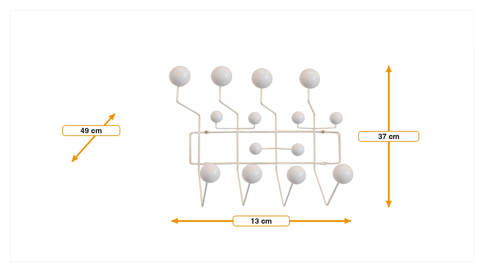 Product dimensions for Szatnia Zawiesz to wszystko biały | FurnFurn