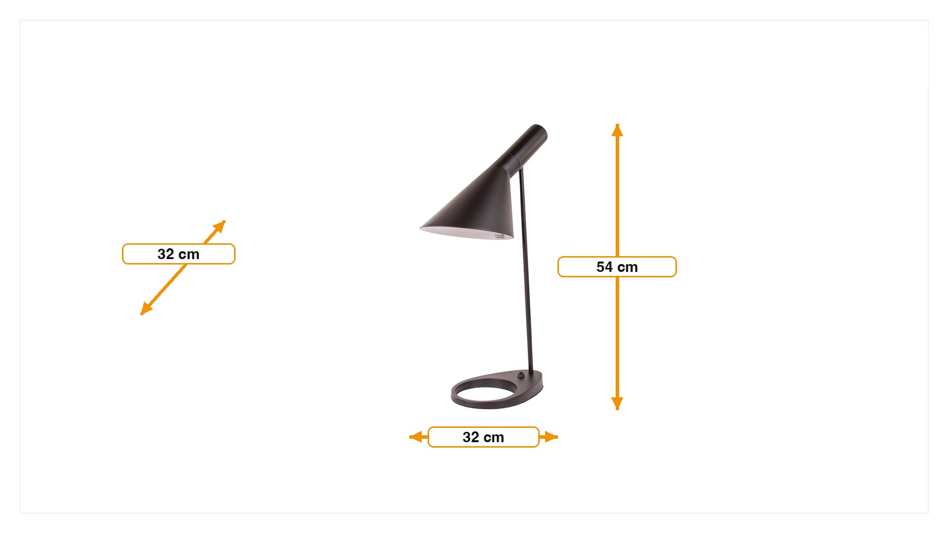 Product dimensions for Tabellen lys DD AJ lampe | FurnFurn