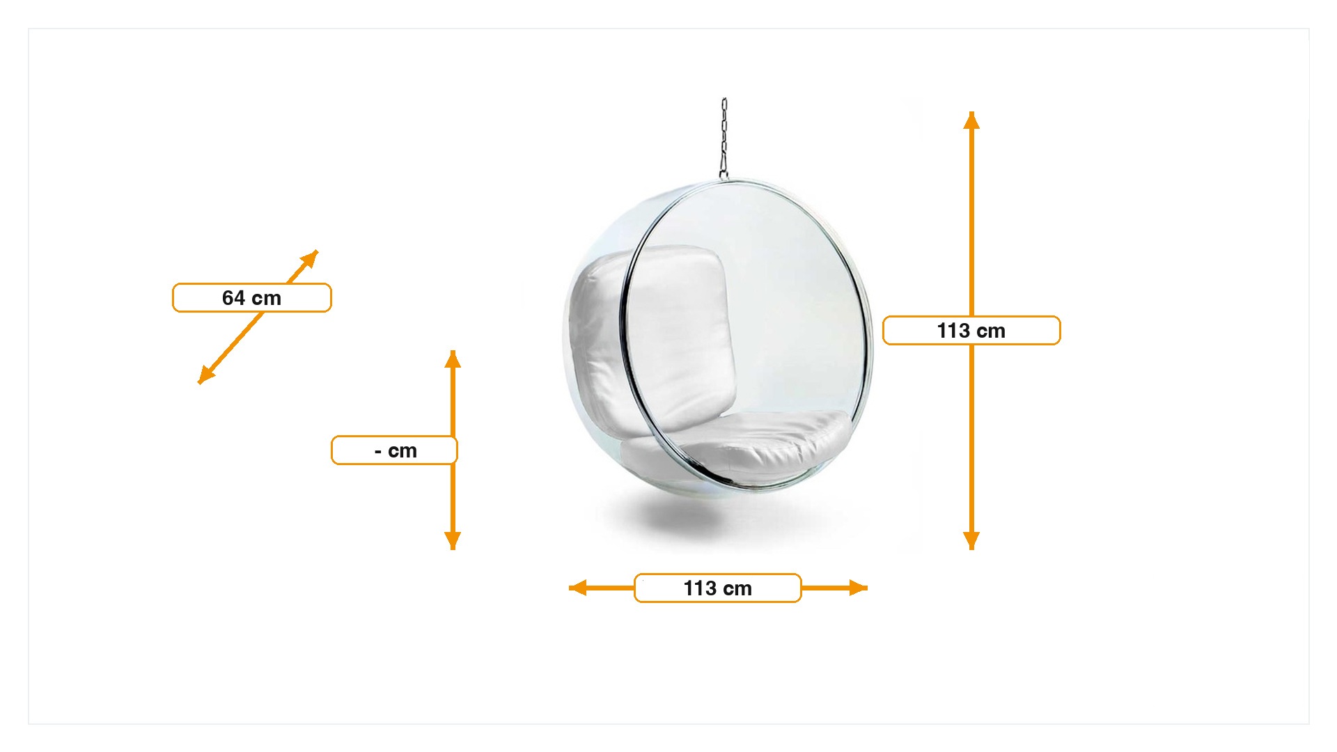 Product dimensions for Lounge stol Bubbelpost | FurnFurn