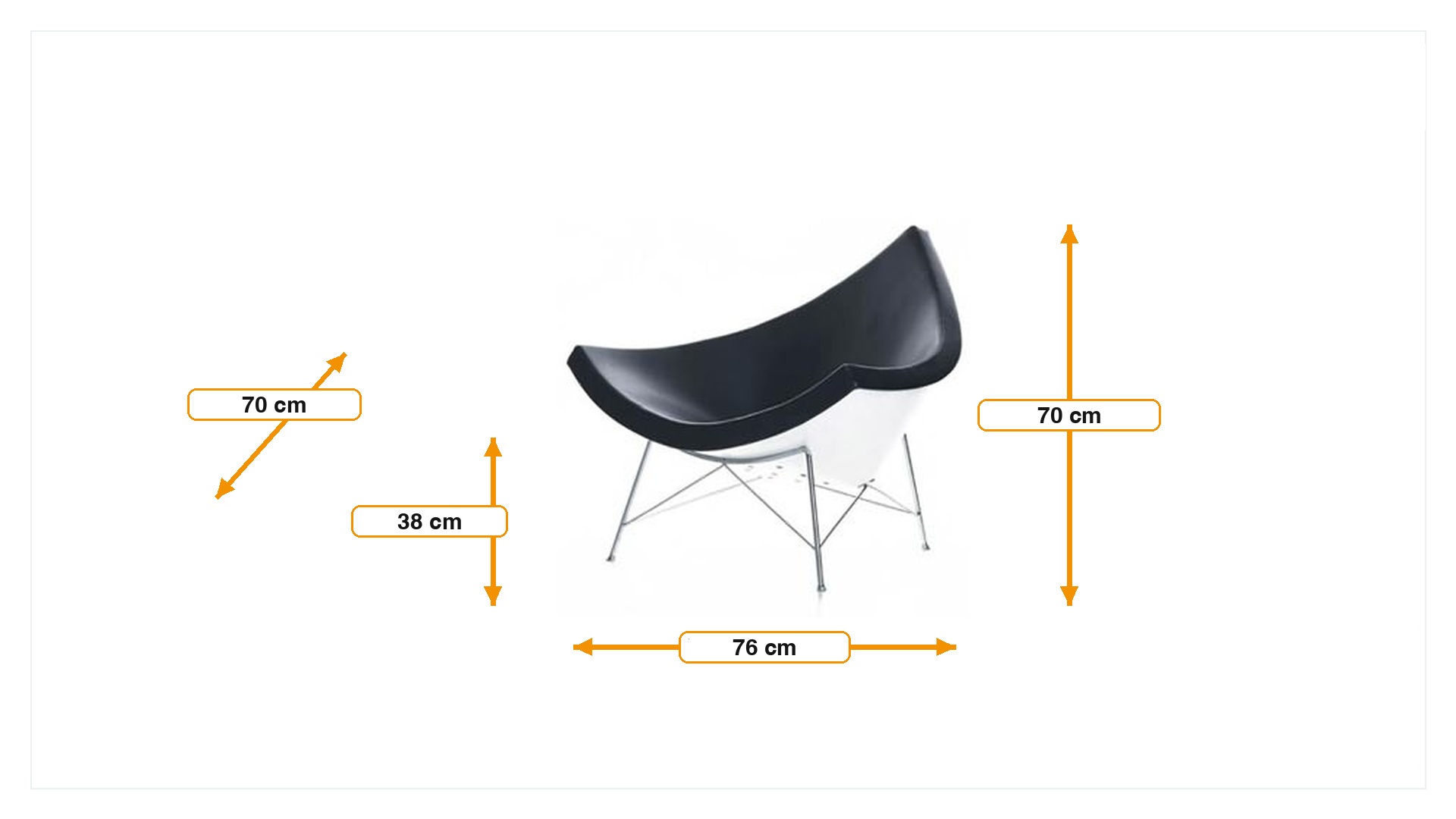 Product dimensions for Armlehnstühle Coconut sessel | FurnFurn