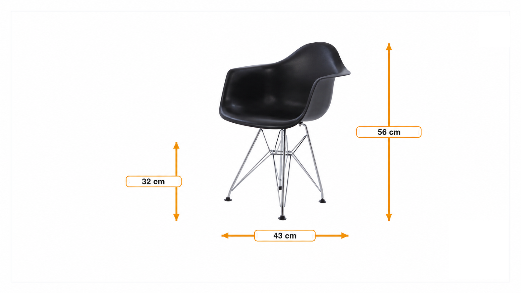Product dimensions for Krzesełko dla dziecka DA-rod Junior | FurnFurn