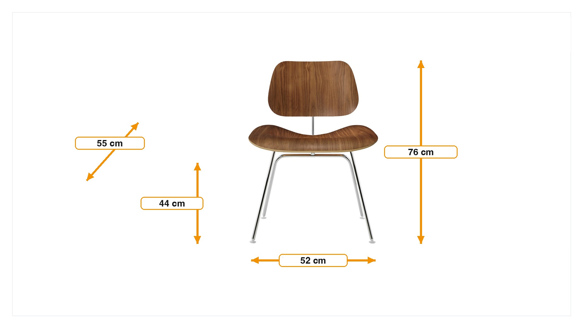 Product dimensions for Esszimmerstuhl DCM | FurnFurn