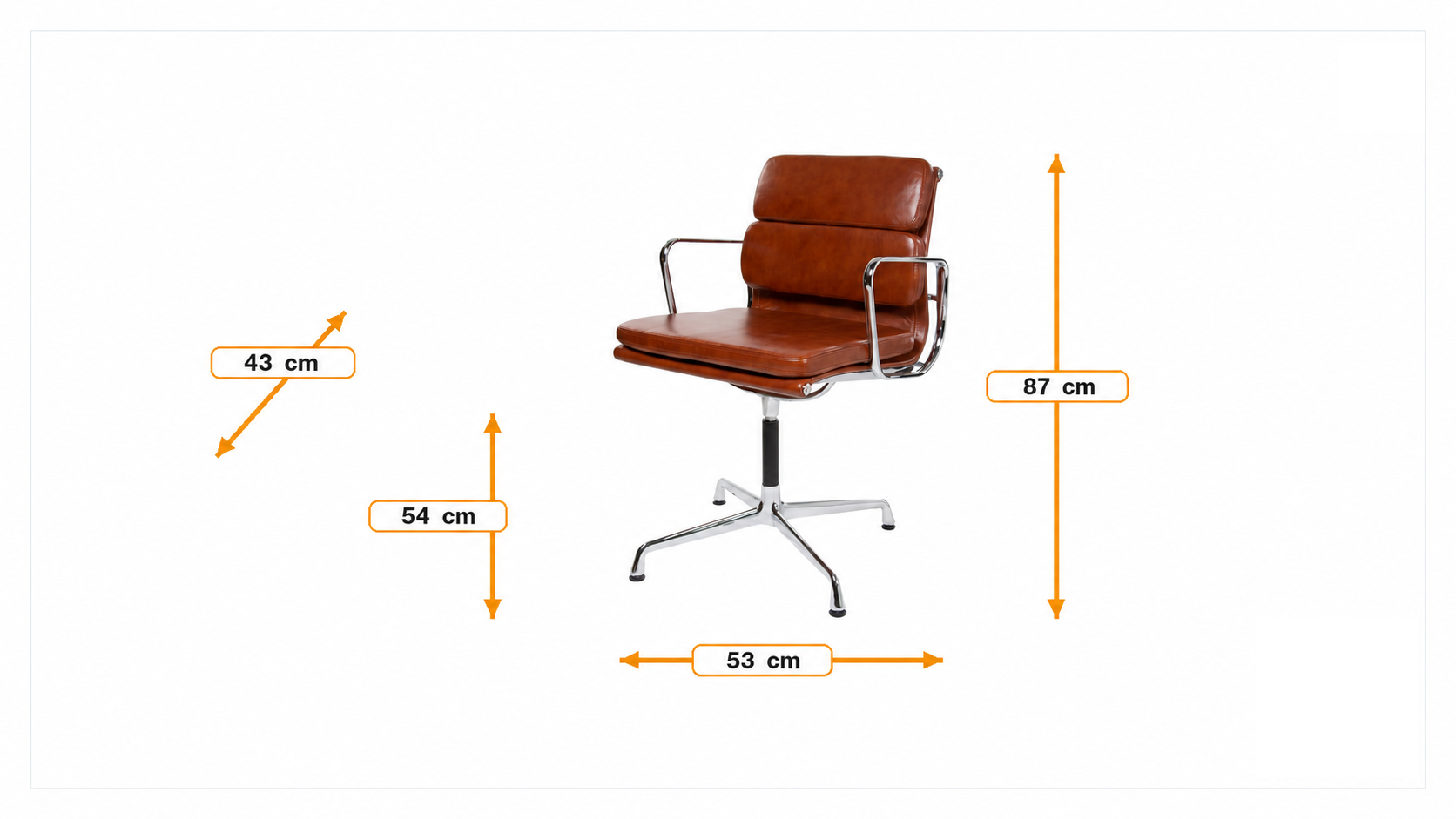 Product dimensions for Conference Chair EA208 | FurnFurn