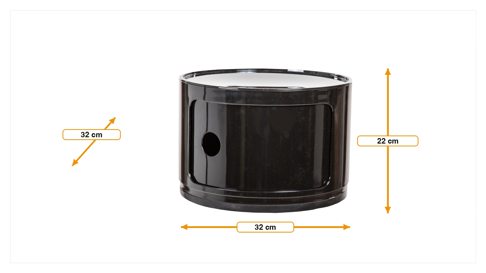 Product dimensions for Almacenamiento componibili 22cm | FurnFurn