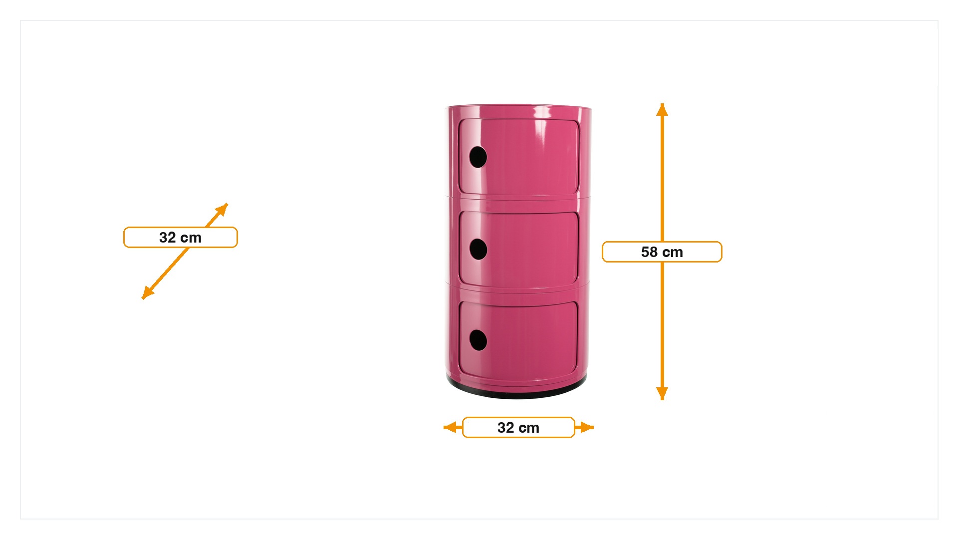 Product dimensions for Armazenamento Componibili 58cm | FurnFurn
