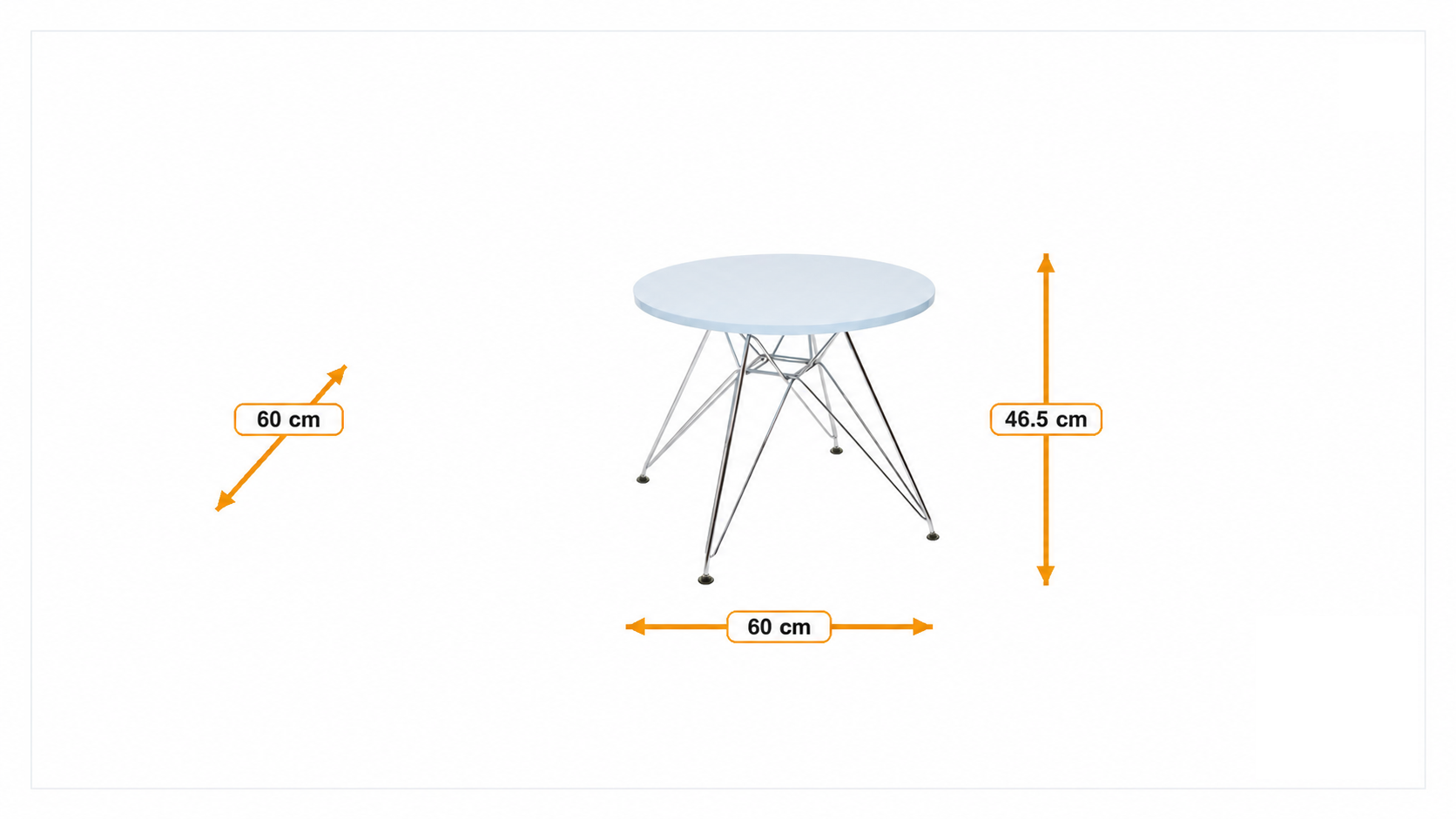 Product dimensions for Mesa para niños CTR Junior redondo | FurnFurn