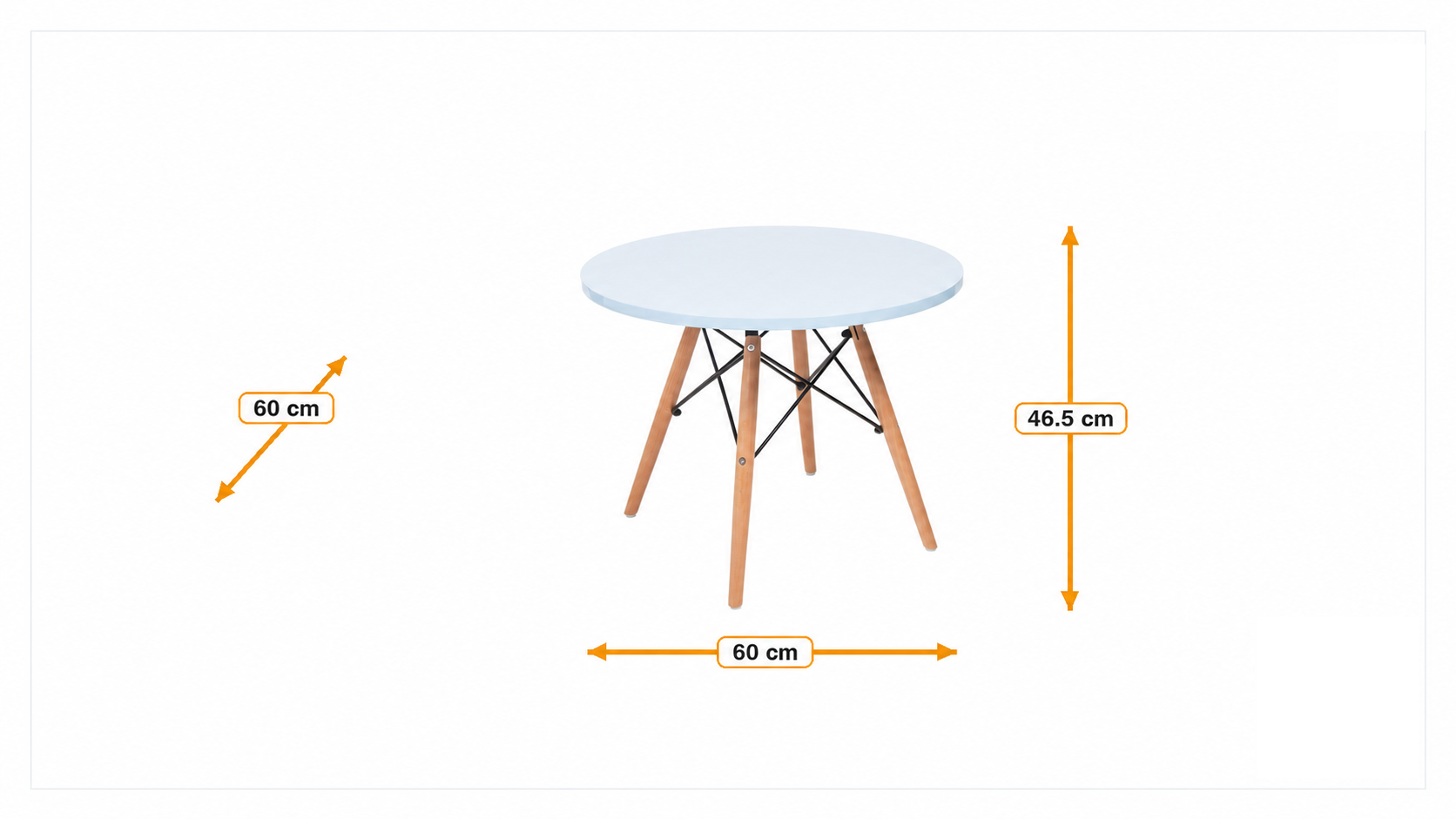 Product dimensions for Mesa das crianças CTW rodada júnior | FurnFurn