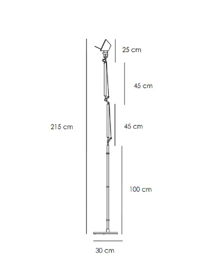 Product dimensions for Gulv lys Michele Toledo | FurnFurn