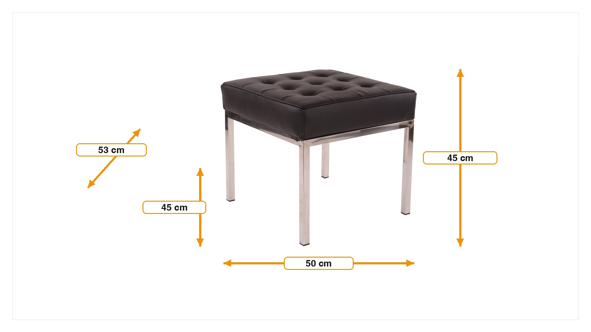 Product dimensions for Fotskammel Florence | FurnFurn