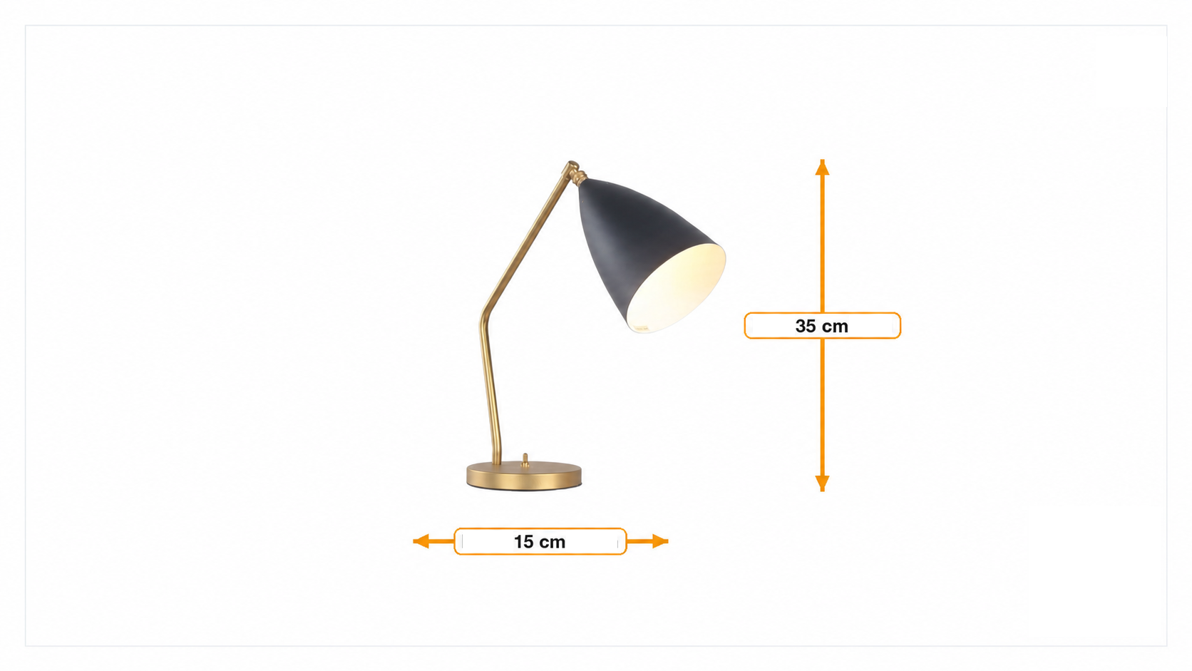 Product dimensions for Lampe de table Gräshoppa | FurnFurn